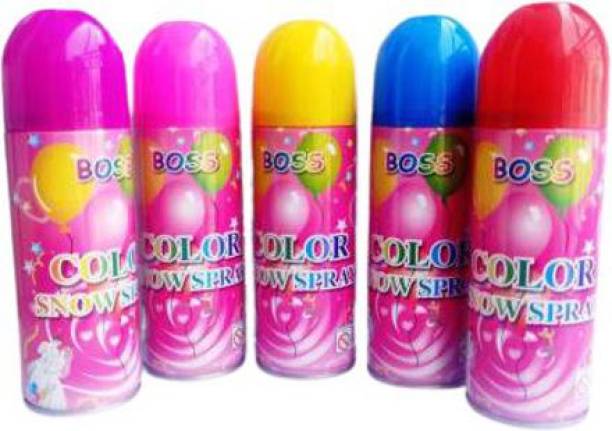 himanshu trading company Holi Snow Color Foam Gulal For Holi And Festivals Pack Of 5 Holi Color Powder Pack of 5