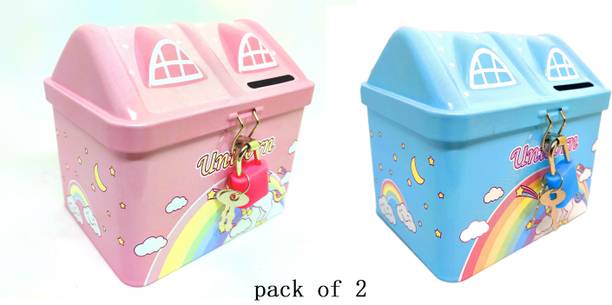 Window-pick Cute Piggy Bank Plastic Pig Money Bank Coin Box Mini Compact and Lightweight for Boys Girls Standard