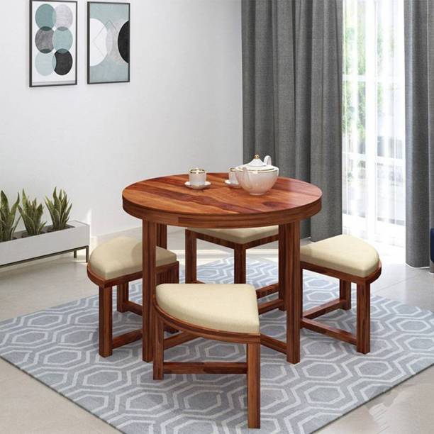 Round Dining Table, Small Round Kitchen Table Set For 4