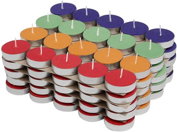 CraftQua Tealight Candles, Daily Use, MultiPurpose, Birthday, Festive, HomeDecor Candle Multicolor Candle