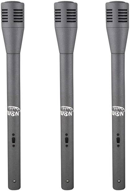WON Brand Reporter/Journalist/Interview/News/Reporting Microphone Mic for Mobile 3.5mm Plug WN-886 Pack of 3 Microphone