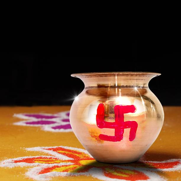 Shubhkart 100/% Copper Kalash Indian Lota 8.5 x 8.5 cm Medium