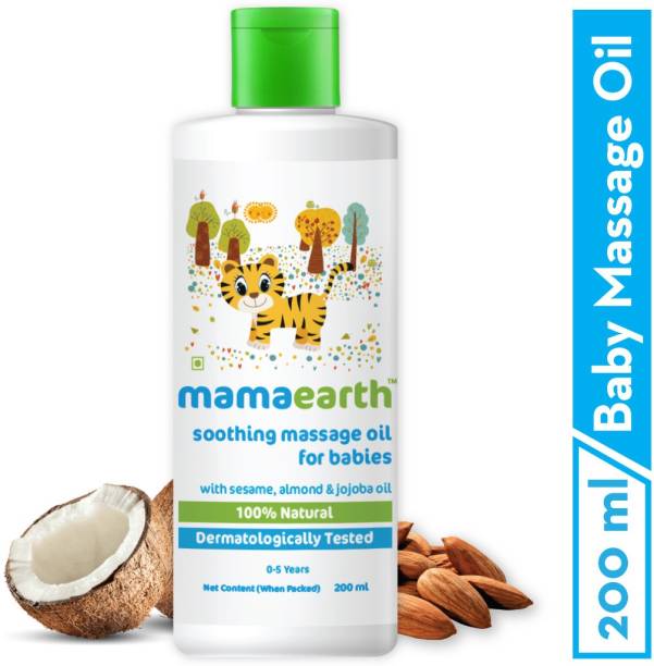 MamaEarth Soothing Baby Massage Oil, with Sesame, Almond & Jojoba Oil - 200ml