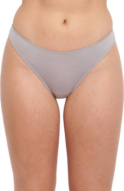 BASIICS by La Intimo Women Thong Grey Panty