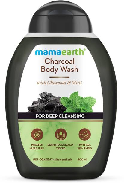 MamaEarth Charcoal Body Wash With Charcoal & Mint for Deep Cleansing – 300 ml
