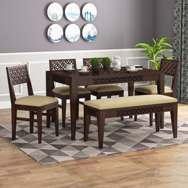 Dining Table With Bench At Best S In India Flipkart Com Dining Table With Bench, Farm Table With Benches