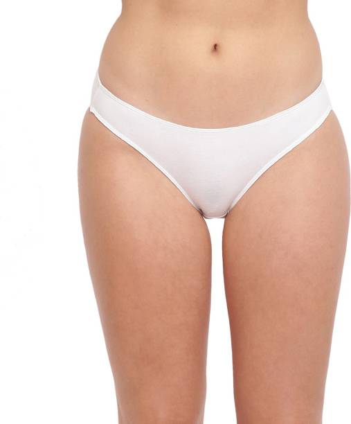 BASIICS by La Intimo Women Bikini White Panty