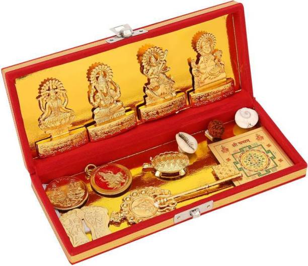 Cyan spritual Shri Dhan Laxmi Kuber Bhandari Yantra Brass Yantra