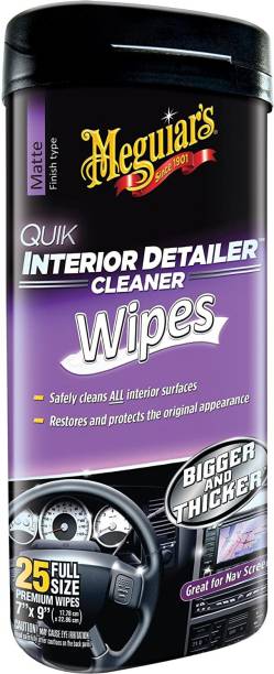 Meguiars Meguiar's Quick Interior Detailer Wipes 25s 7" x 9" One Step Cleaning and Protection for all Interiors HV4184 Vehicle Interior Cleaner