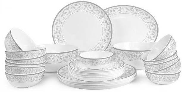 Cello Ariana Opalware Dinner Set 29 Pieces Sterling Silver