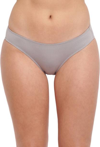 BASIICS by La Intimo Women Bikini Grey Panty
