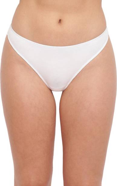 BASIICS by La Intimo Women Thong White Panty