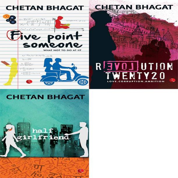 Half Girlfriend + Revolution Twenty 20: Love. Corruption. Ambition + Five Point Someone ; What Not To Do At IIT (Set Of 3 Books)