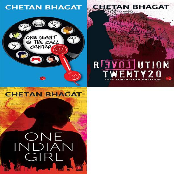 One Indian Girl + Revolution Twenty 20: Love. Corruption. Ambition + One Night @ The Call Centre (Set Of 3 Books)