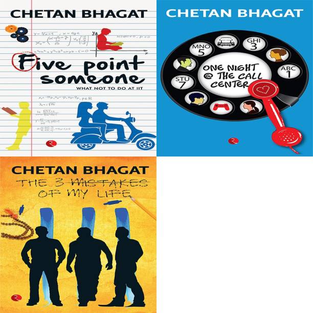 Chetan Bhagat Combo - 5 Point Someone, 1 Night @ Call Centre, 3 Mistakes Of My Life (Set Of 3 Books)