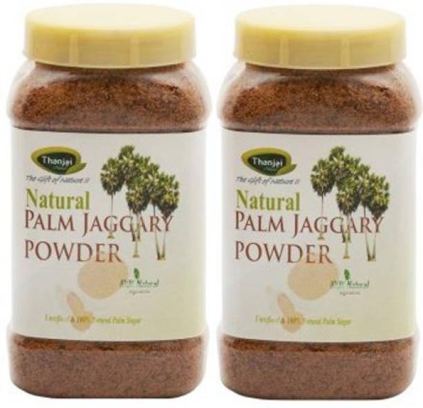 THANJAI NATURAL Palm jaggery 1000g 100% Natural Traditional Made Method Pure Directly from Farmer Powder Jaggery