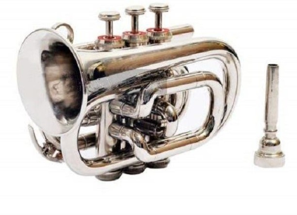 OSWAL Bb Flat Silver Nickel Cornet With Free Hard Case Mouthpiece 