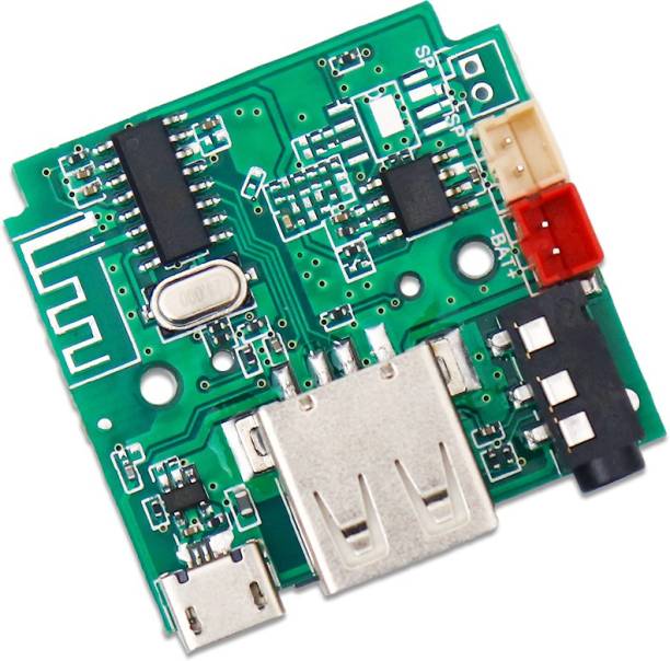 Electronic Spices 5V Bluetooth Amplifier FM USB AUX Card Wireless HI-FI Module with mic Audio Player Decoder Module Kit 5w Electronic Components Electronic Hobby Kit