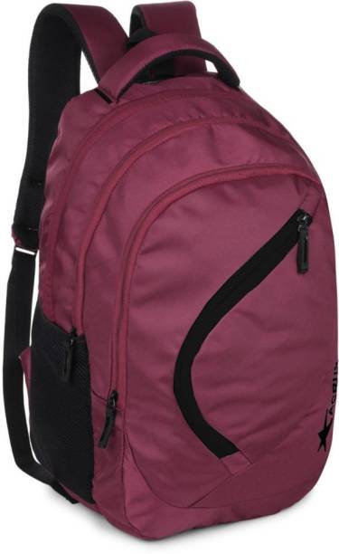 Acrux Stylish MaroonnBlackk Waterproof School Bag