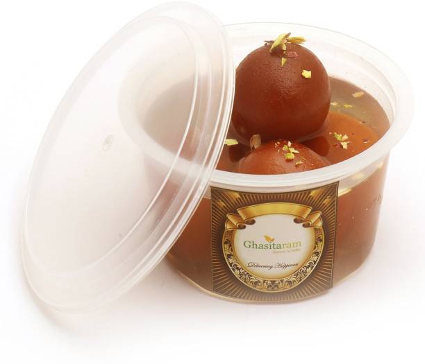 Ghasitaram Gifts Sweets: Fresh Gulab Jamun Small Pack - 500 gms Mason Jar