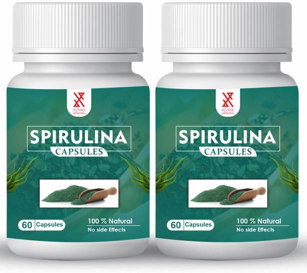 xovak pharma Organic Spirulina Powder Capsules For Anti-Inflammatory Supplement
