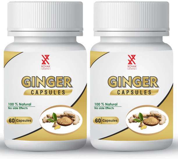 xovak pharma Organic Ginger Capsules For Pain and Inflammation In The Muscles and Teeth