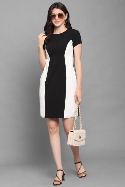 Women Bodycon White, Black Dress Price in India