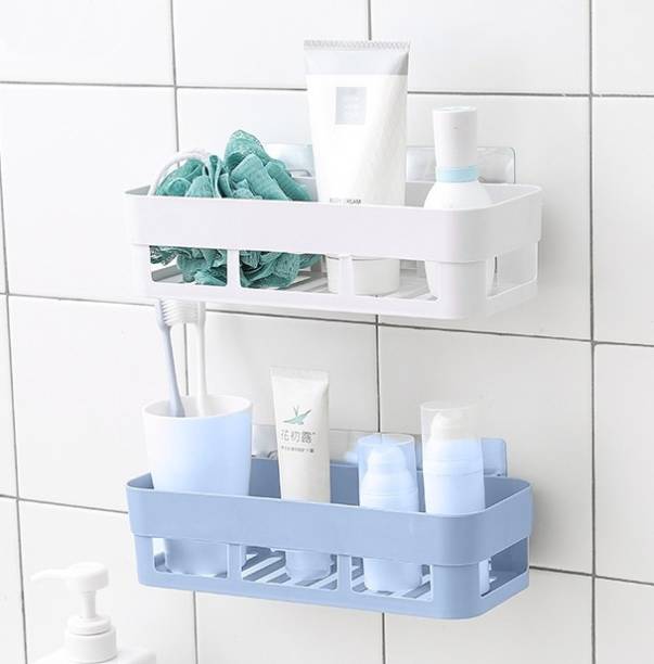 Satpurush Multipurpose Plastic Bathroom Kitchen Office Holder Plastic Wall Shelf