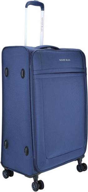 NASHER MILES Equator Soft-Sided Ultra-Light (2.5 Kgs) Check-In Polyester Luggage Bag Navy Blue 22.4 Inch | 57CM Check-in Suitcase - 23 inch