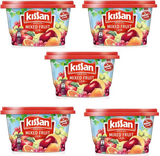 Kissan Mixed Fruit Jam, 100g [Pack of 5] 500 g