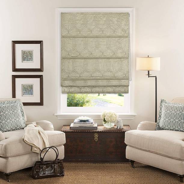 Deco Window Roman Blind Cord Drawn, Blinds For Living Room India