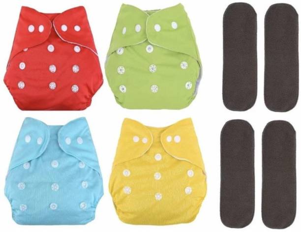 kogar Solid Reusable Cloth Button Diaper Reuse Nappy & Insert YO-ML-RGSY-02N - M - L