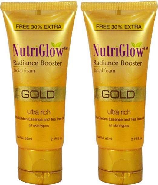 NutriGlow Gold Radiance Booster Foam 65ml(Pack Of 2)