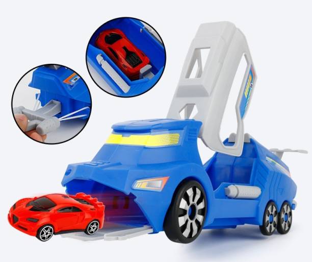 Toys Bhoomi Ejection Track Car Playset with 1 Stylish Sports Cars for Boys & Girls Kids