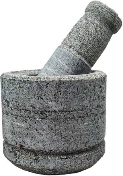 Kerala Traditional South Indian idikkalu and Crusher Stone Mortar and Pestle Grinding Stone Heavy Mortar and Pestle Stoneware Masher