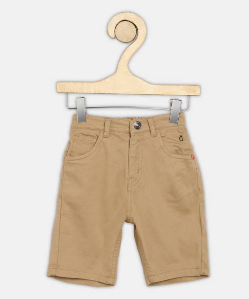GINI & JONY Short For Boys Casual Solid Cotton Blend