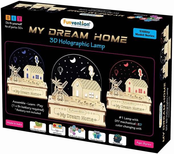 FUNVENTION 3D Holographic Lamp - My Dream Home - STEM Learning Kit