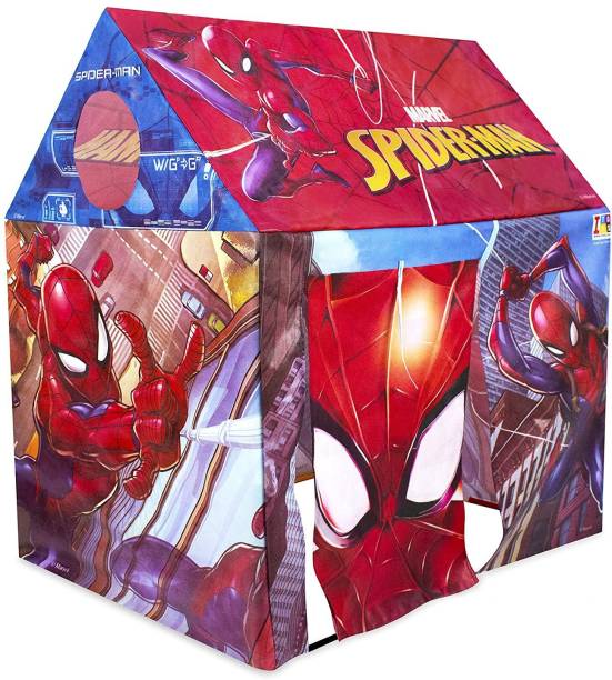 MARVEL Spiderman Jumbo Size Extremely Light Weight Water Proof Kids Play Tent House for Girls and Boys Age 5 Years and Above