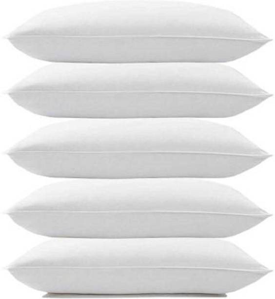 crafly Cotton Solid Sleeping Pillow Microfibre Solid Cushion Pack of 5