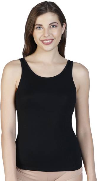 Amante Casual Sleeveless Solid Women Black Top