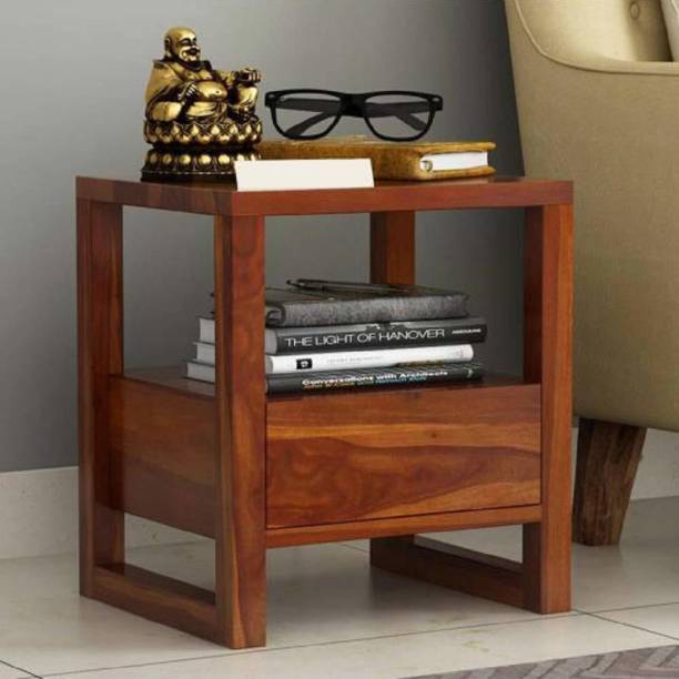 AL-AAYAT Premium Quality Sheesham Wood Side Table Solid Wood Bedside Table