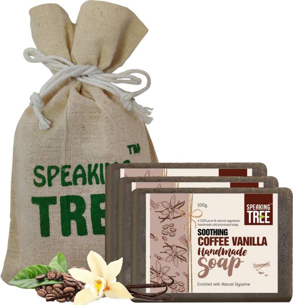 Speaking tree Soothing Coffee & Vanilla Handmade Soap - 100gms (Pack of 3)