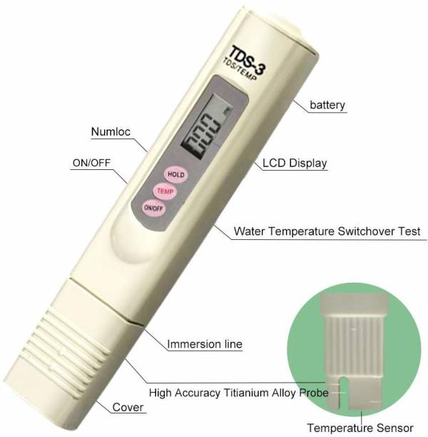 Shuaitech Tds-3 Water Purity Tester Pocket Digital Handheld For RO Filter Purifier Water Quality Check TDS Meter with Temp Display Thermometer Digital TDS Meter Digital TDS Meter