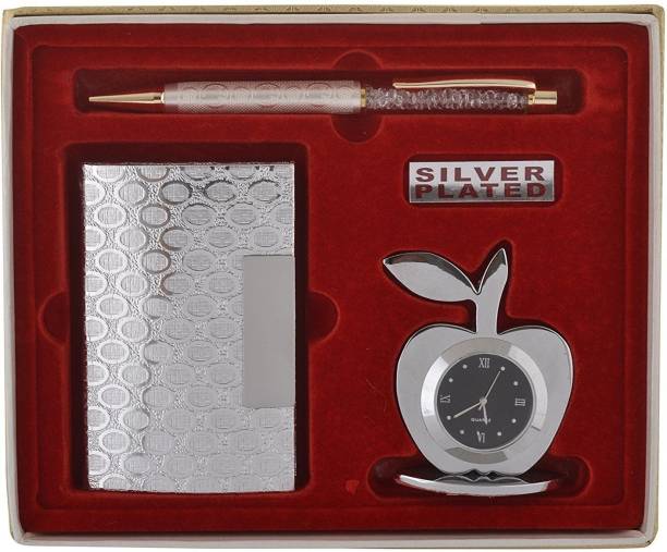INTERNATIONAL GIFT Silver Pen And Visiting Card Holder ...