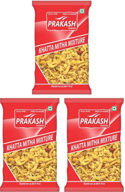 Prakash Namkeen Khatta Mitha Mix 250G (pack of 3)