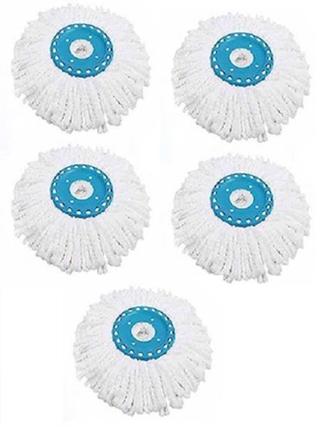 star Elite white and blue microfiber Mop Refill pack of 5 Refill