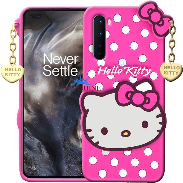SUNSHINE Back Cover for Oneplus Nord-Hello Kitty Case | 3D Cute Doll | Soft Girl Back Cover with Pendant