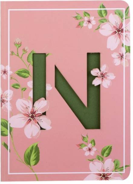 Doodle Initial N lasercut Notebook, B6 (6.69 X 4.72 X 0.5 Inches), 200 Pages, 80 GSM, Diary for Girls B6 Notebook Ruled 192 Pages