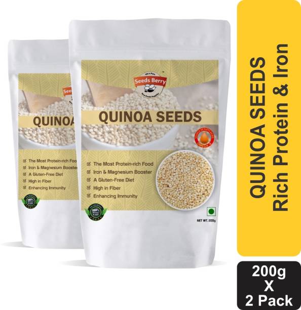 Seeds Berry Raw White Quinoa Seeds for Weight Loss - Calcium & Fiber Rich with Iron Booster Superfood