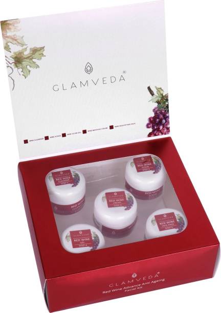 GLAMVEDA Red Wine Advance Anti Ageing Facial Kit